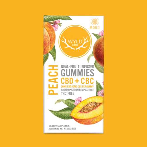 WYLD - Peach CBD:CBC Gummies | CBD-Only - 40 ct