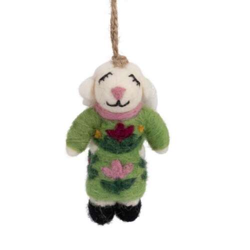 LAMB WITH SWEATER FELT ORNAMENT