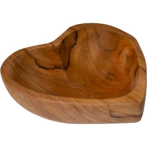TEAK HEART BOWL 5" X 5" X 1.5"